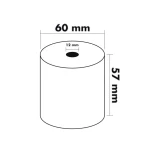 Galery – Rolo termico para impressora q-connect 57 mm largura x 60 mm diametro sem bisfenol em papel de 70 gr – 10 unidades0