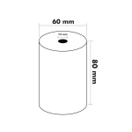 Galery – Rolo termico para impressora q-connect 80 mm largura x 60 mm diametro sem bisfenol em papel de 70 gr – 10 unidades0