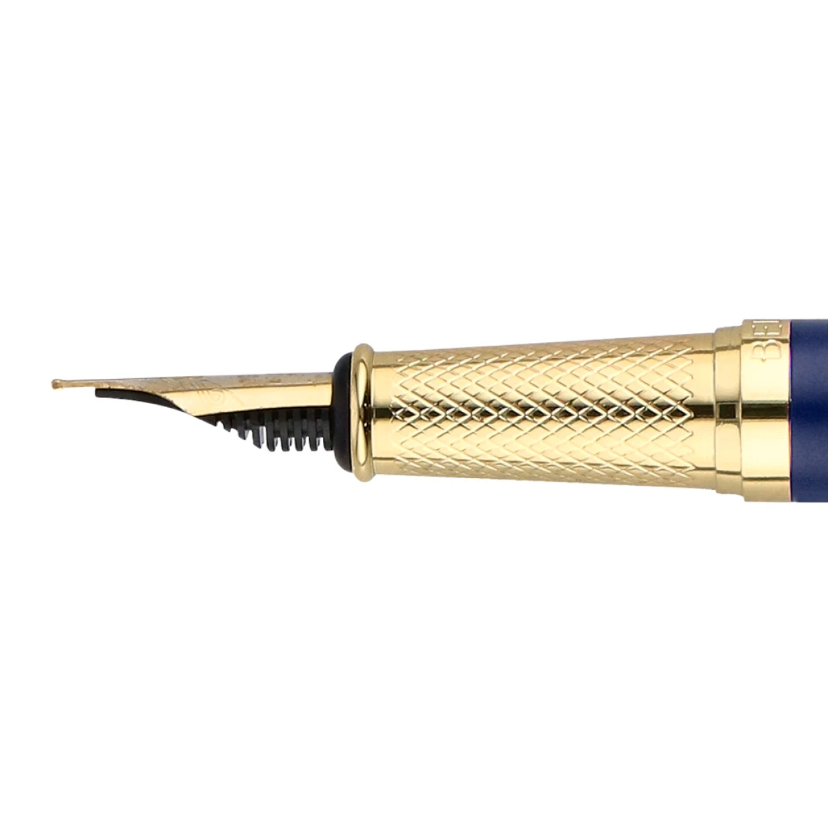 Galery – Caneta e estojo belius soiree desenho art deco azul marinho e dourado tinta azul caixa design0