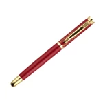 Galery – Caneta e estojo belius soiree desenho art deco bordeaux e dourado tinta azul caixa design0