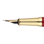 Galery – Caneta e estojo belius soiree desenho art deco bordeaux e dourado tinta azul caixa design0