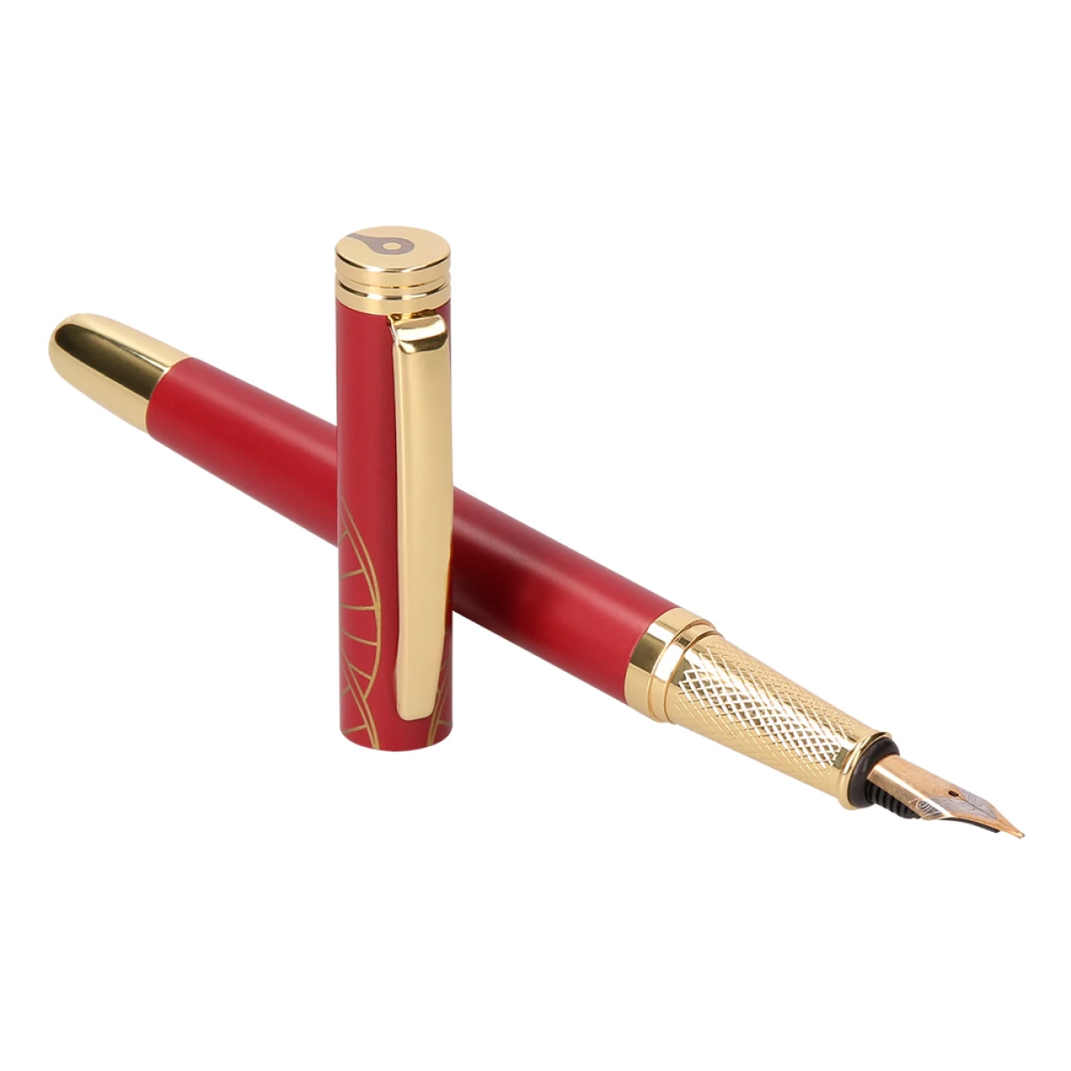 Galery – Caneta e estojo belius soiree desenho art deco bordeaux e dourado tinta azul caixa design0
