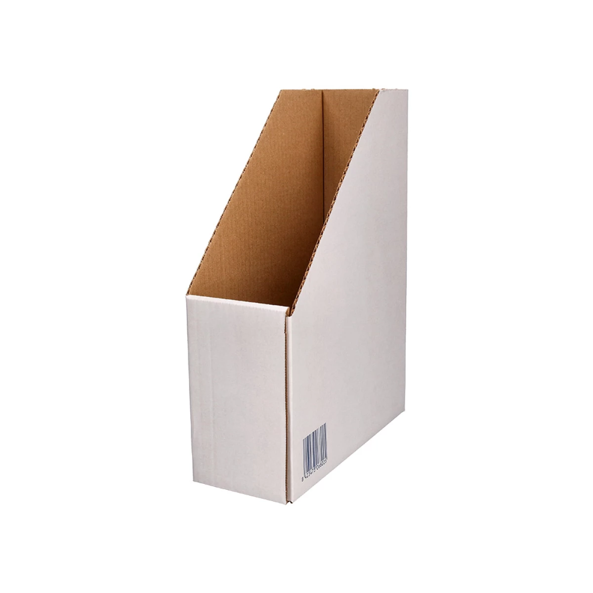 Galery – Porta revistas liderpapel cartao com oculo na lombada branco 256x100x335 mm0