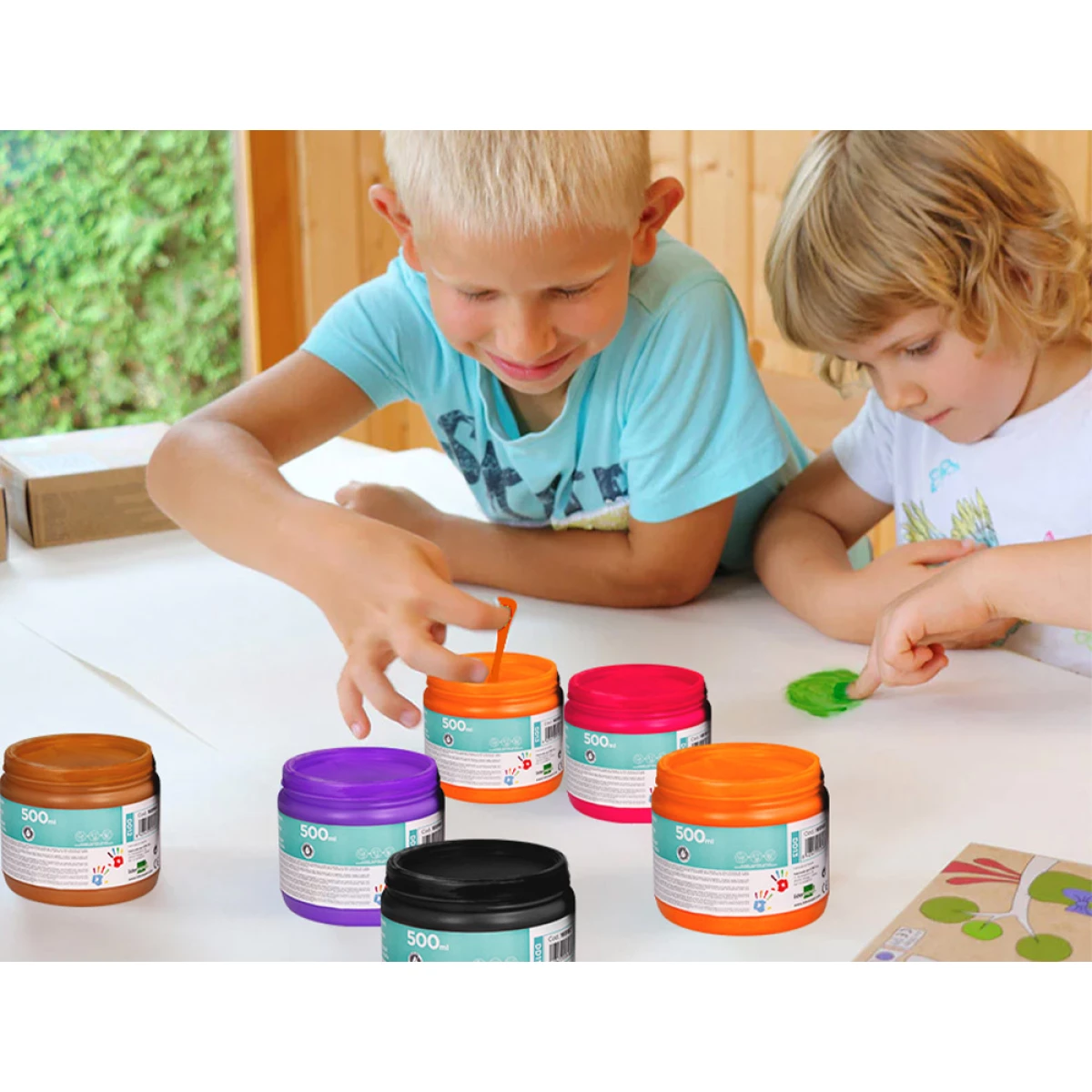 Galery – Pintura a dedos liderpapel frasco de 500 ml preto0