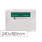 Thumbnail-Envelope autoadesivo q-connect porta documentos multilingue 240×180 mm sem janela 100% papel pack de 100 unidades