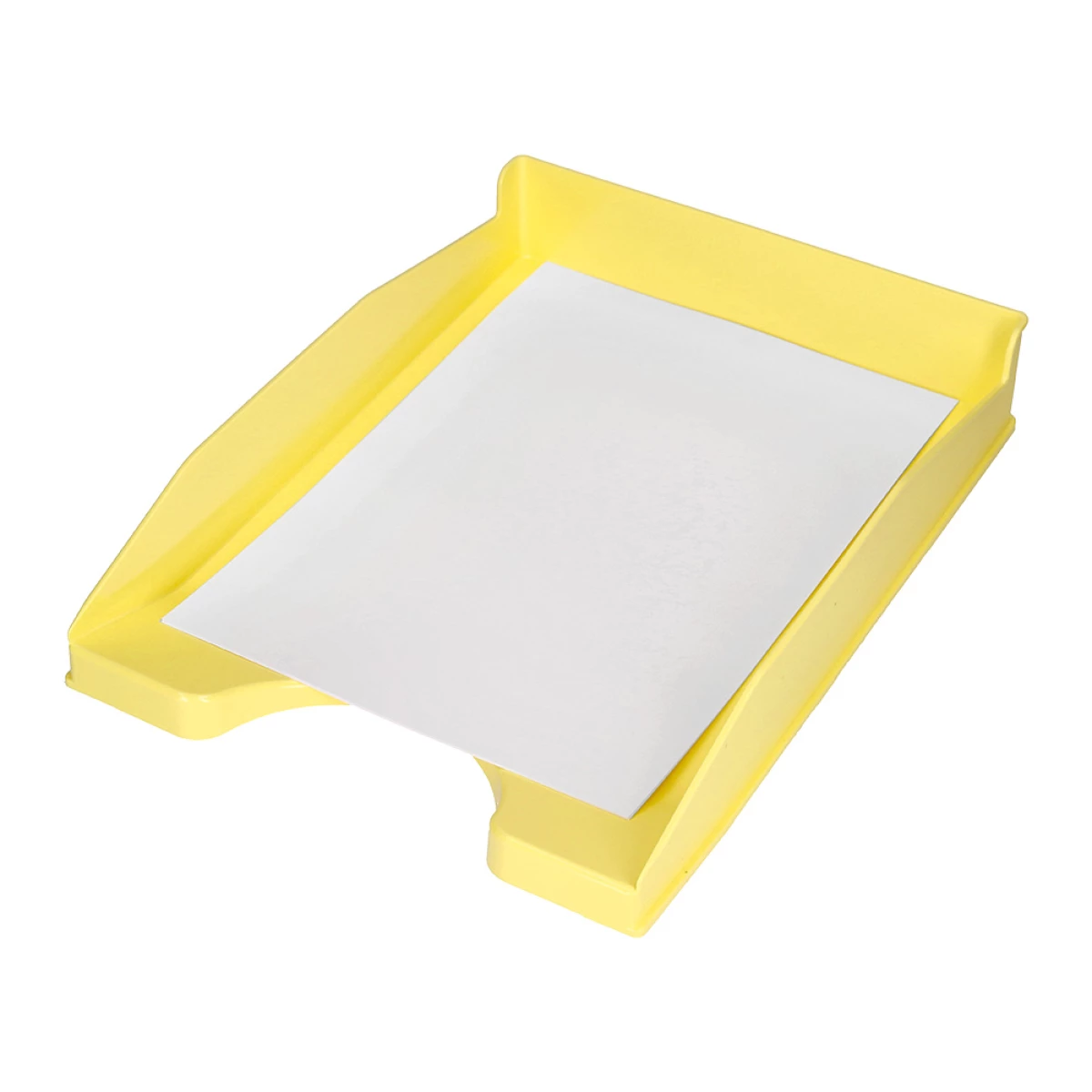 Galery – Tabuleiro de secretaria q-connect plastico amarelo pastel opaco0