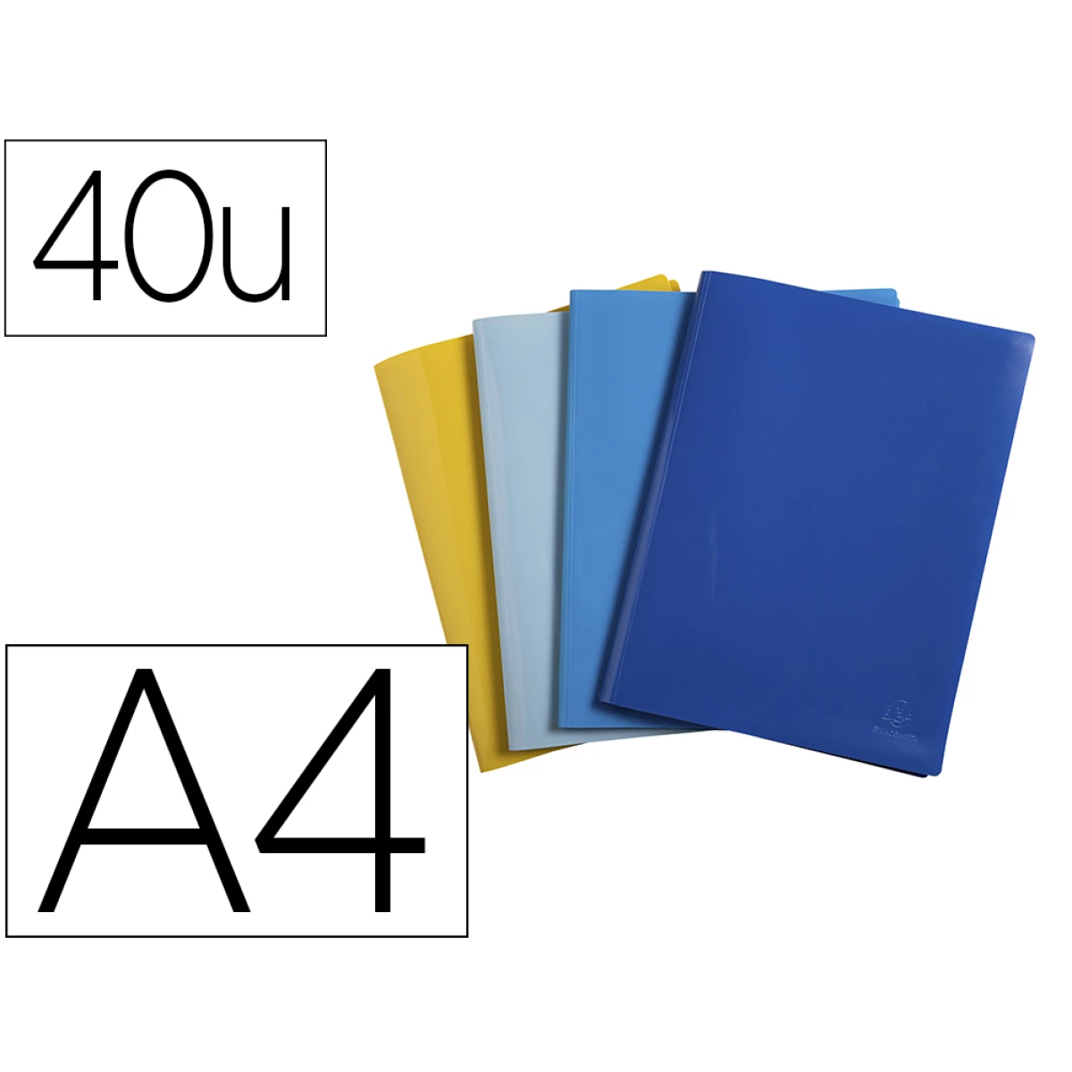 Thumbnail-Capa catalogo exacompta 40 bolsas din a4 reciclada polipropileno cores sortidas – 5 unidades