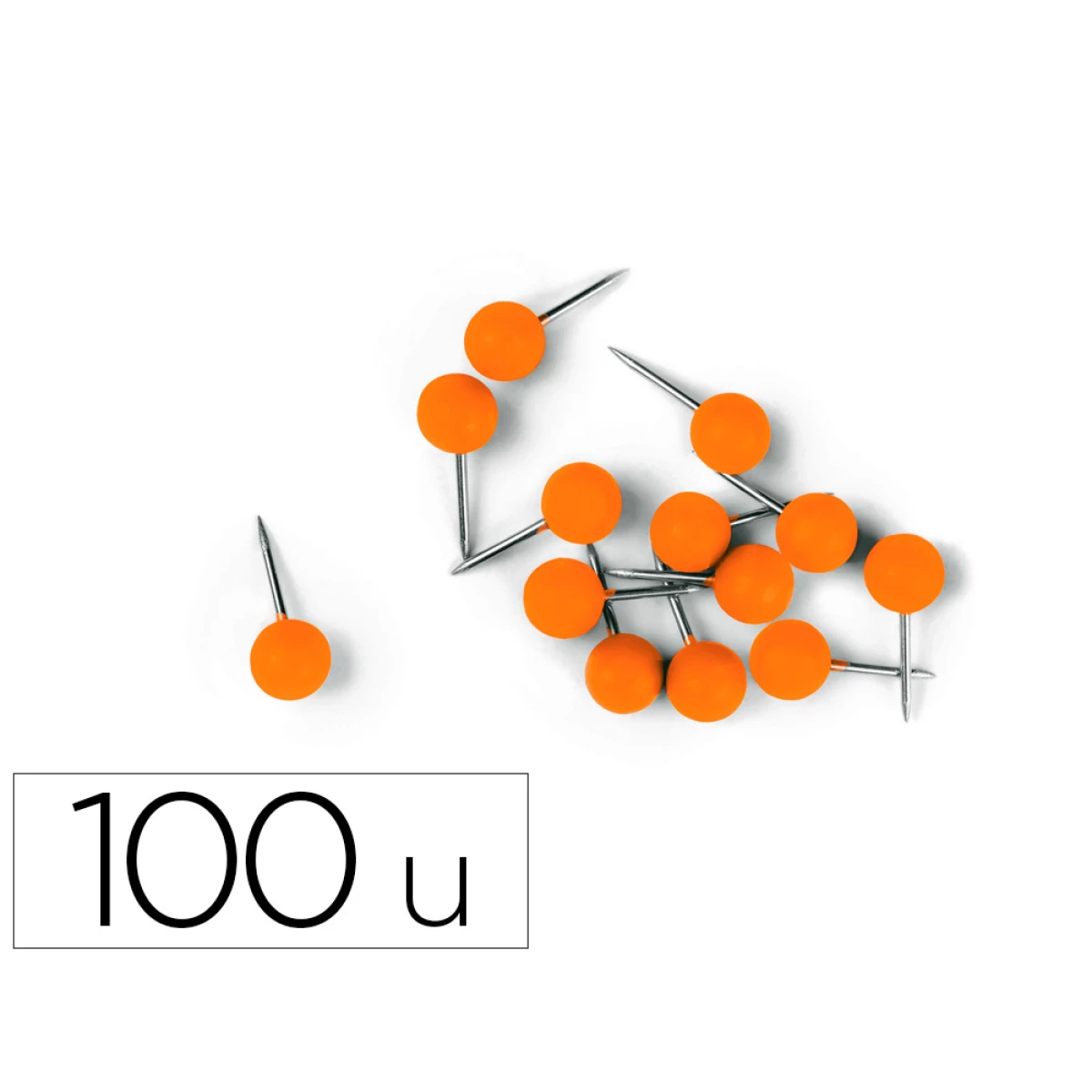 Thumbnail-Alfinete de sinalizacao nobo 6 x 13 mm laranja caixa de 100 unidades