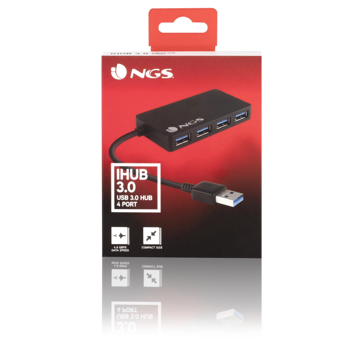 Galery – NGS iHub 3.0 USB 3.2 Gen 1 (3.1 Gen 1) Type-A 5000 Mbit/s Preto0