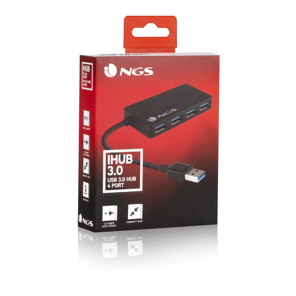 Galery – NGS iHub 3.0 USB 3.2 Gen 1 (3.1 Gen 1) Type-A 5000 Mbit/s Preto0