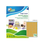 Galery – Etiqueta adesiva tico laranja fluor permanente certificado fsc laser/jato tinta/fotocopia 25 mm caixa 4900 uds0