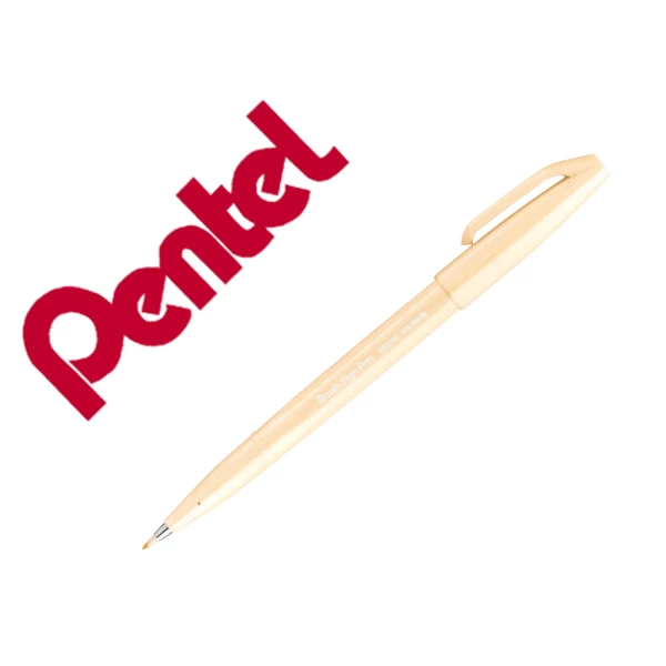 Thumbnail-Marcador pentel brush sign pen cor laranja palido – 10 unidades