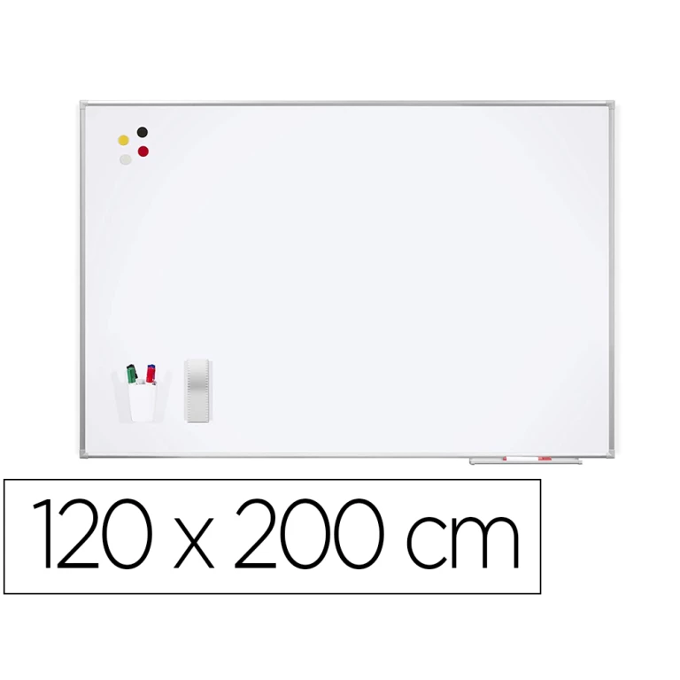 Thumbnail-Quadro branco rocada lacado magnetico moldura aluminio com cantos 120×200 cm