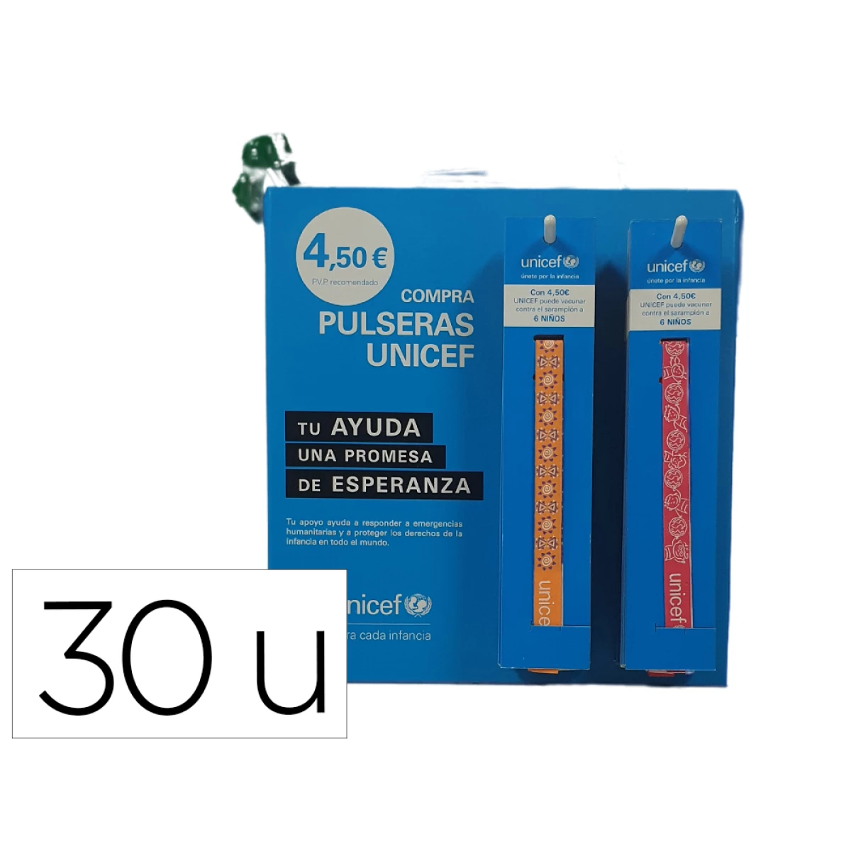 Thumbnail-Pulsera de tela unicef expositor de 30 unidades surtidas