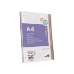 Galery – Recarga liderpapel a4 200+50 folhas 90 gr quadricula 5 mm 4 furos bandas de 5 cores0