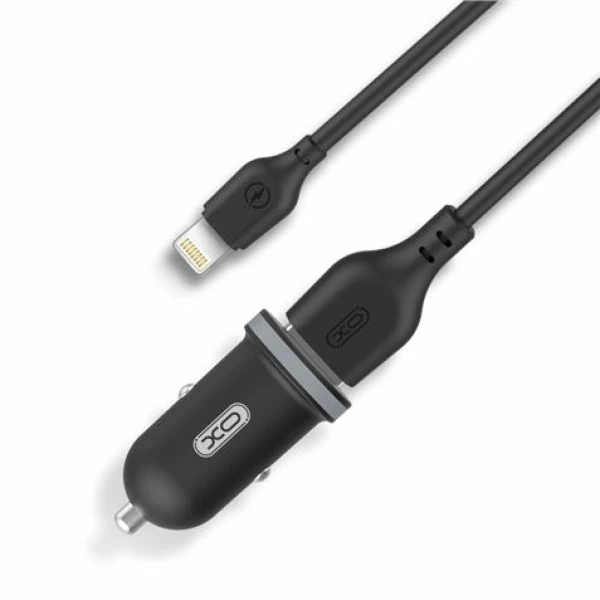 Thumbnail-Pacote de carregador de carro XO TZ08 + cabo USB-A para Lightning – 2 portas USB