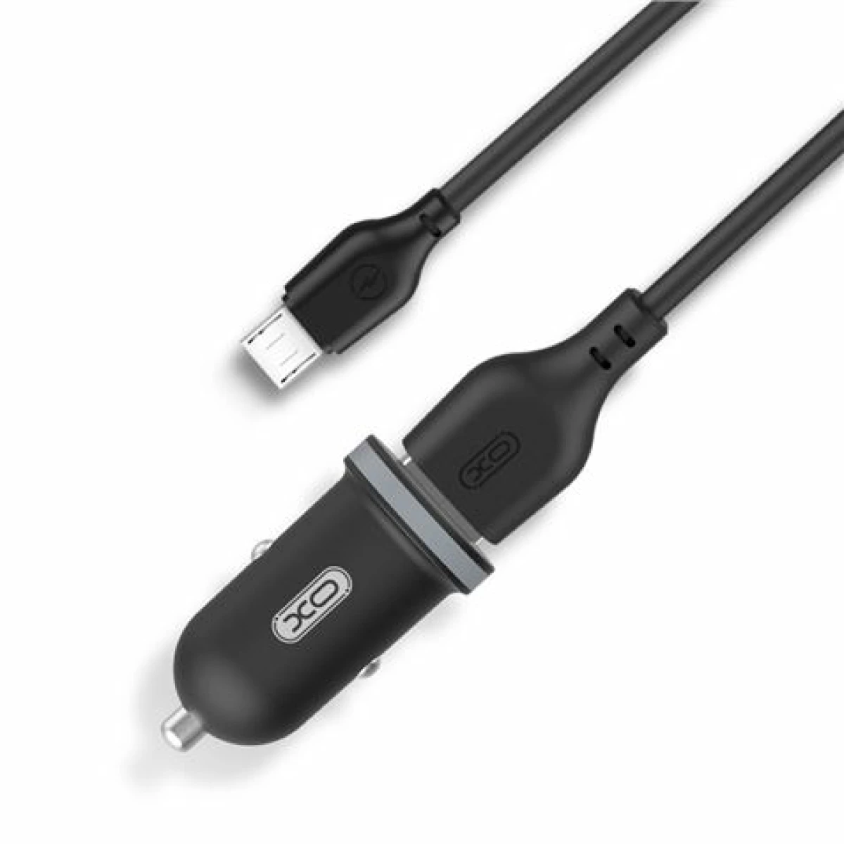 Thumbnail-Pacote de carregador de carro XO TZ08 + Cabo USB-A para MicroUSB – 2 portas USB