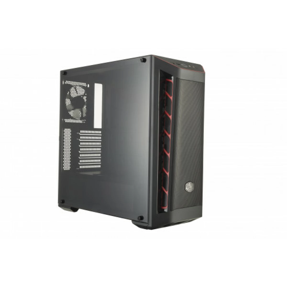 Thumbnail-MasterBox MB511, Mesh, Agressive Intakes, Window, up to 6 case fans, VGA up to 400mm, Red Version