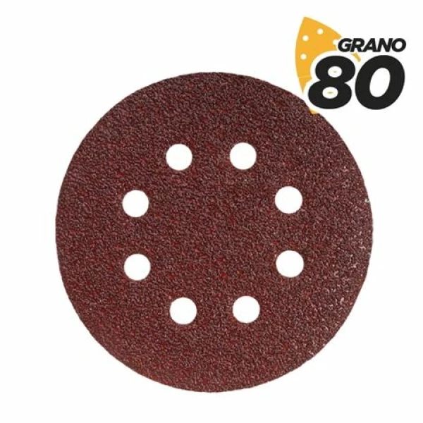 Thumbnail-Blim Pack de 10 Lixas com Velcro para Lixadeira BL0136 – 125mm – Grão 80 – Formato Circular