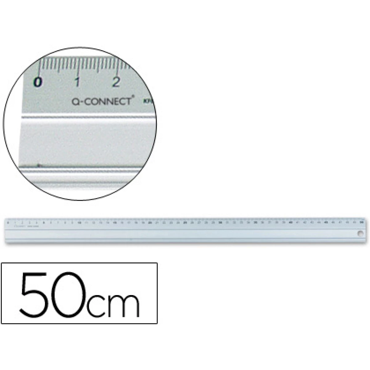 Thumbnail-Regua metalica aluminio q-connect 50 cm