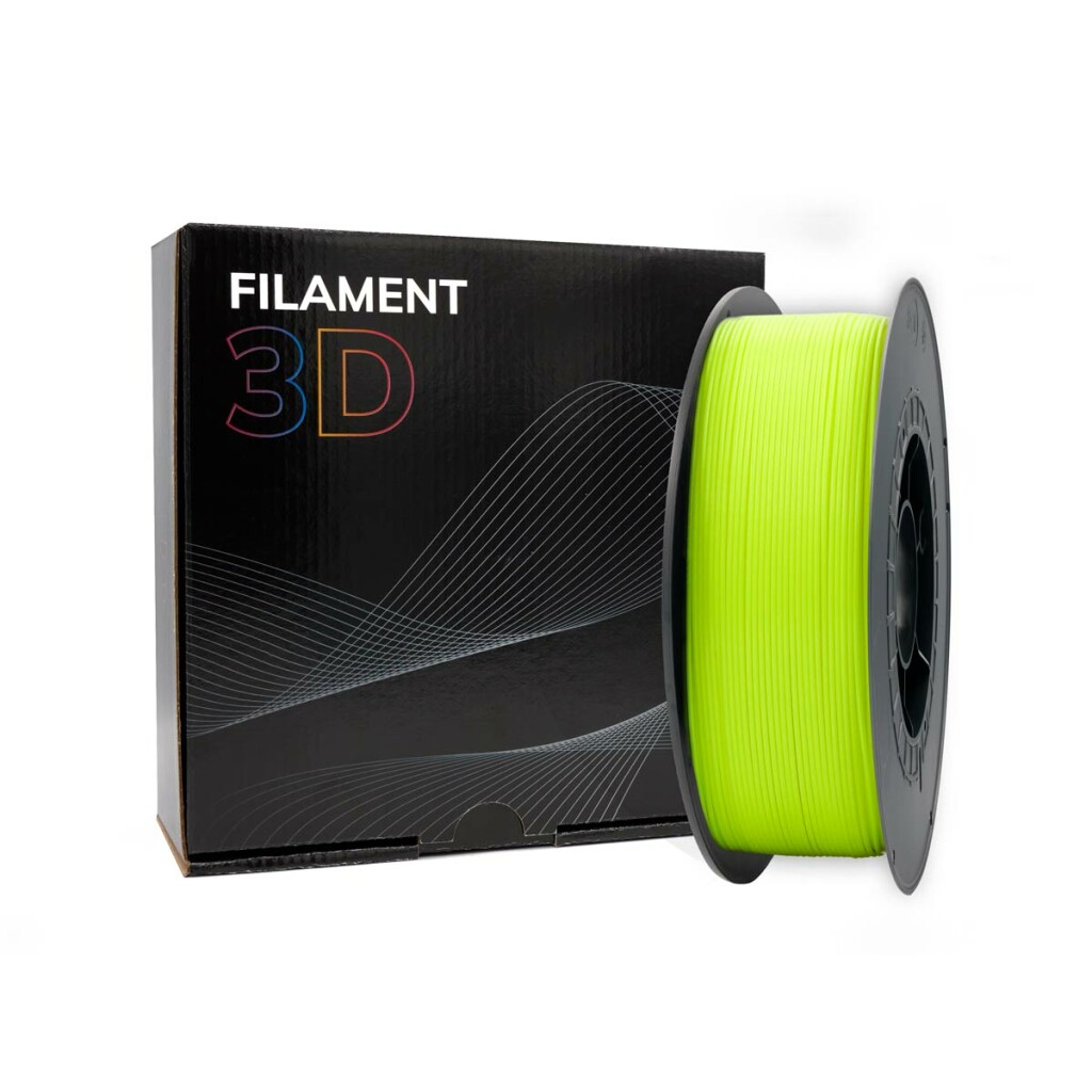 Thumbnail-Filamento 3D PLA – Diâmetro 1,75mm – Bobina 1kg – Cor Amarelo Fluorescente