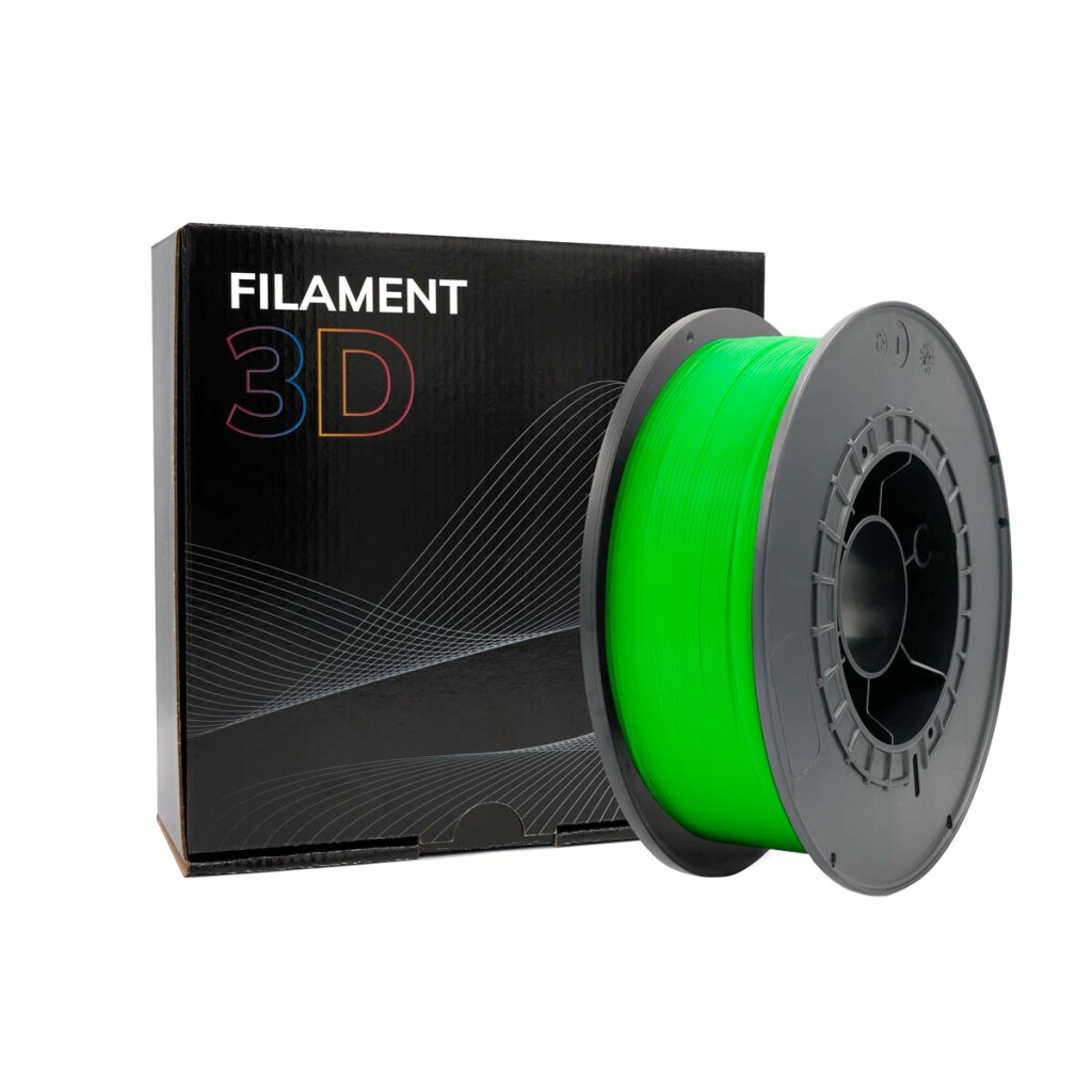 Thumbnail-Filamento 3D PLA – Diâmetro 1,75mm – Bobina 1kg – Cor Verde Fluorescente