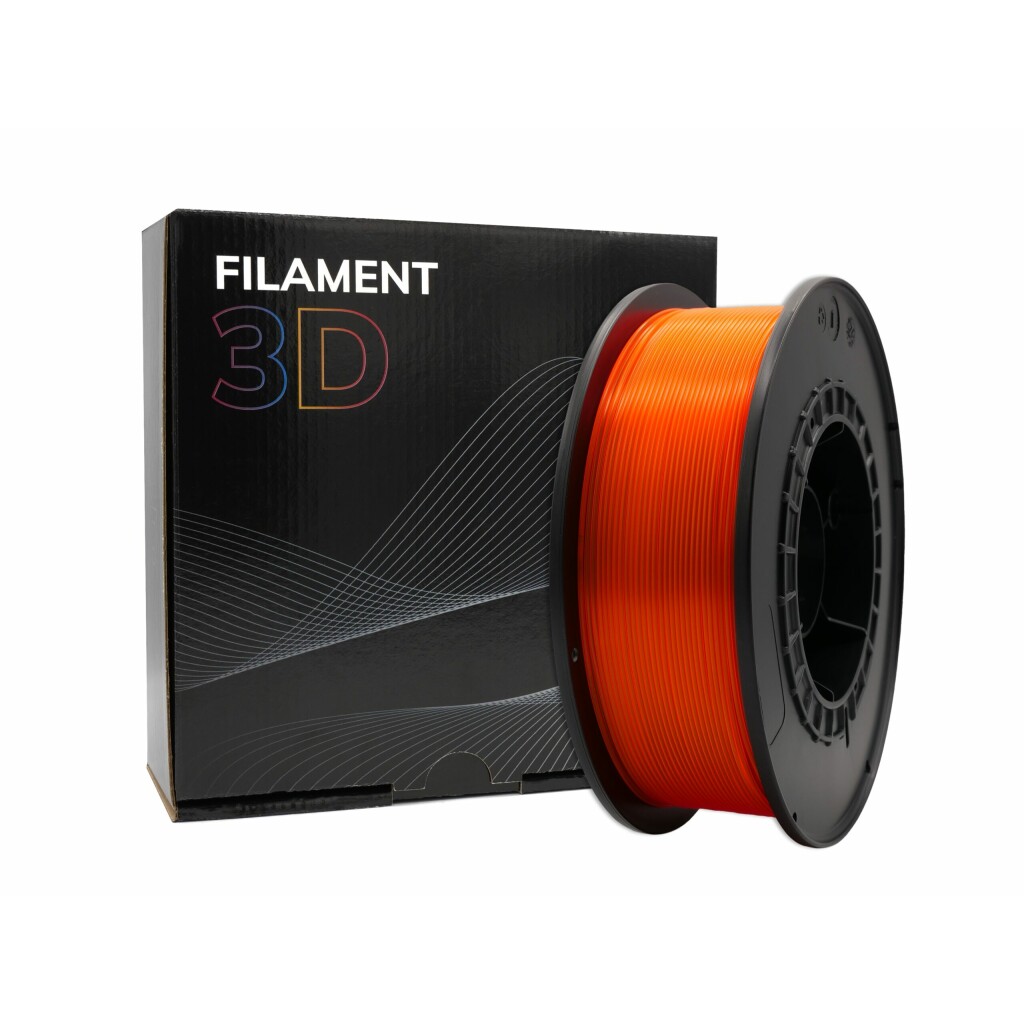 Thumbnail-Filamento 3D PLA – Diâmetro 1,75mm – Bobina 1kg – Cor Laranja Fluorescente