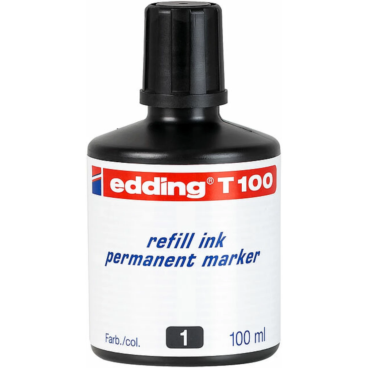 Thumbnail-Frasco de recarga Edding T100 para marcador permanente – Capacidade 100ml – Cor Preto