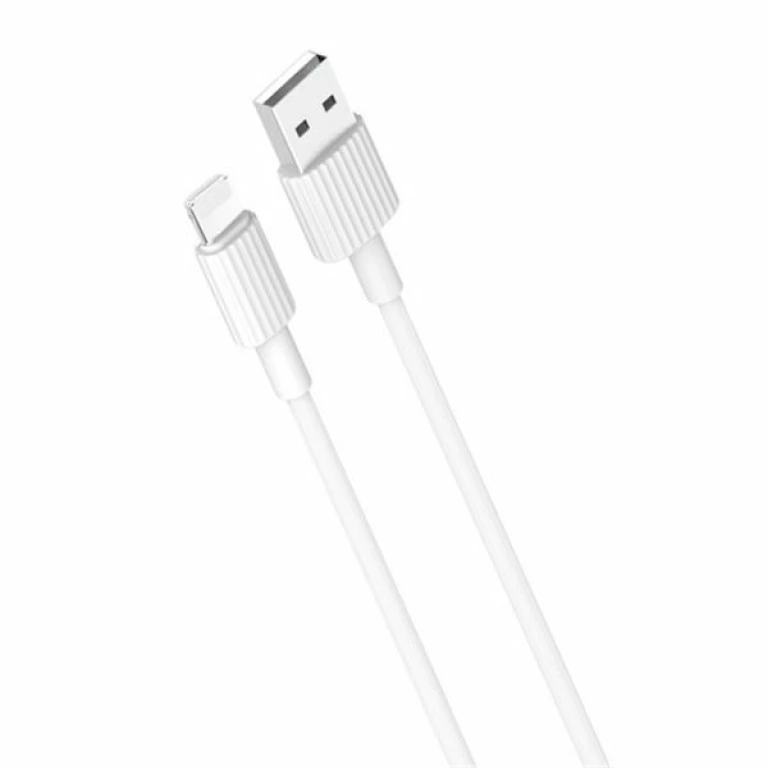 Thumbnail-Cabo XO USB-A Macho para Relâmpago – Carregamento + Transmissão de Dados em Alta Velocidade – 2,4A – 1m – Cor Branco