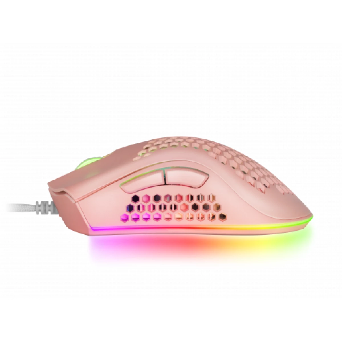 Galery – Mars Gaming MMEXP, mouse ultraleve para jogos RGB rosa0