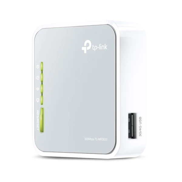 Thumbnail-TP-Link TL-MR3020 router sem fios Fast Ethernet Single-band (2,4 GHz) 4G Prateado, Branco