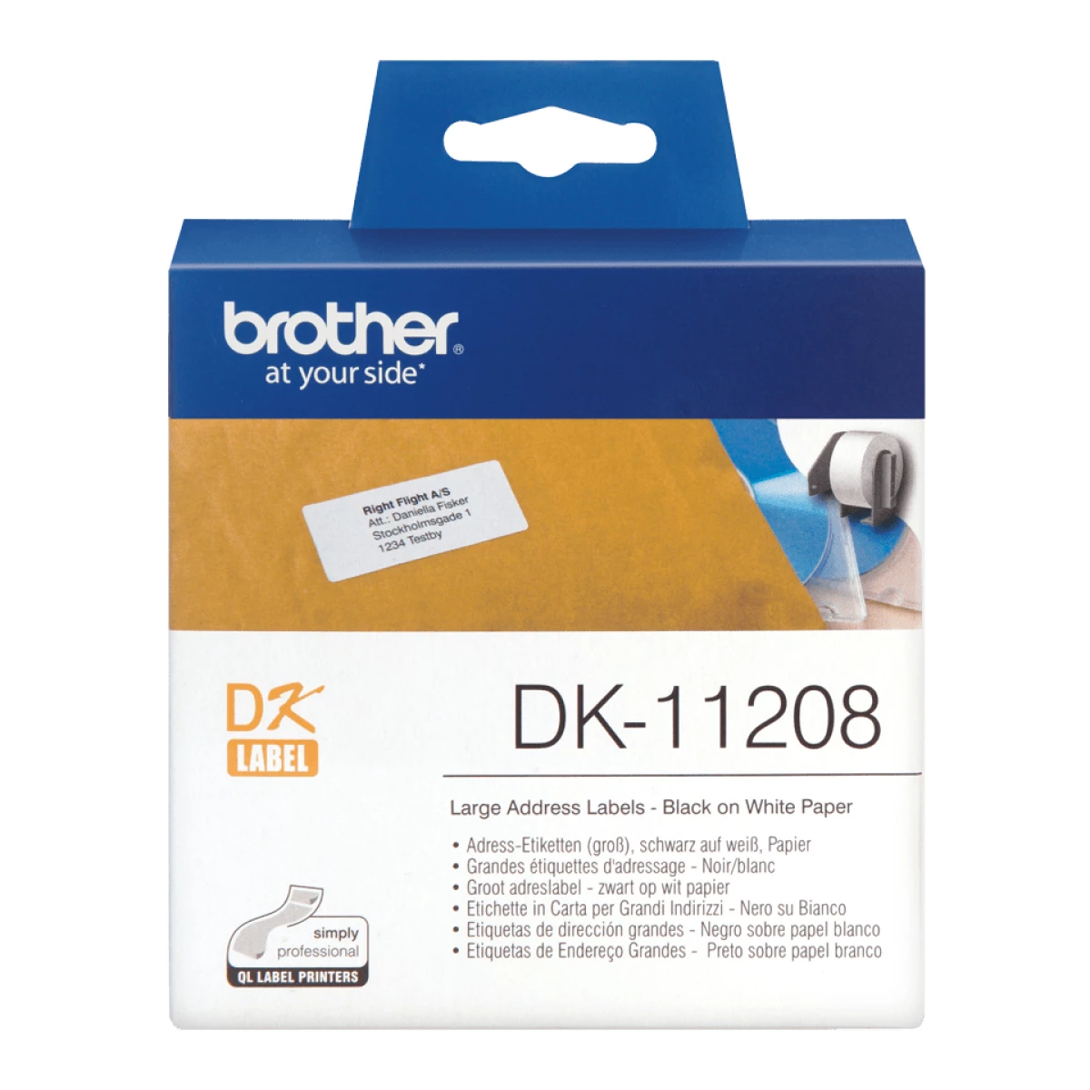 Galery – Brother DK-11208 etiquetadora Preto sobre branco0