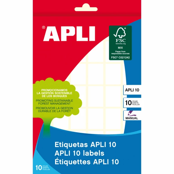 Thumbnail-Apli Labels 10 Branco 16,0 x 22,0mm 10 Folhas