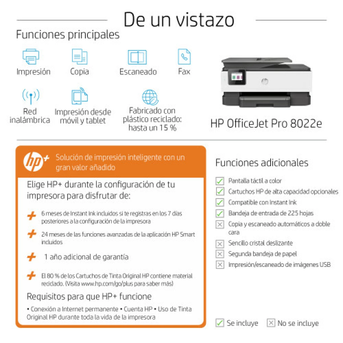 Galery – HP OfficeJet Pro Multifunções HP 8022e, Cor, Impressora para Particulares, Impressão, cópia, digit., fax, HP+; Compatibilidade com o HP Instant Ink; Alimentador automático de documentos (ADF); Impressão frente e verso0