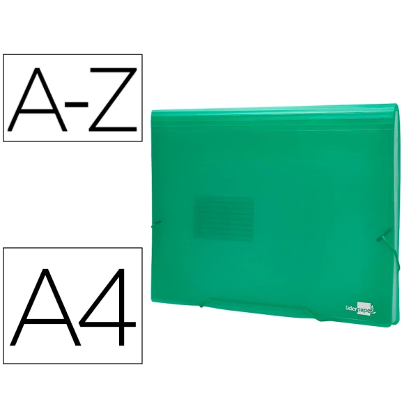 Thumbnail-Pasta classificadora com fole liderpapel din a4 transparente 13 departamentos verde
