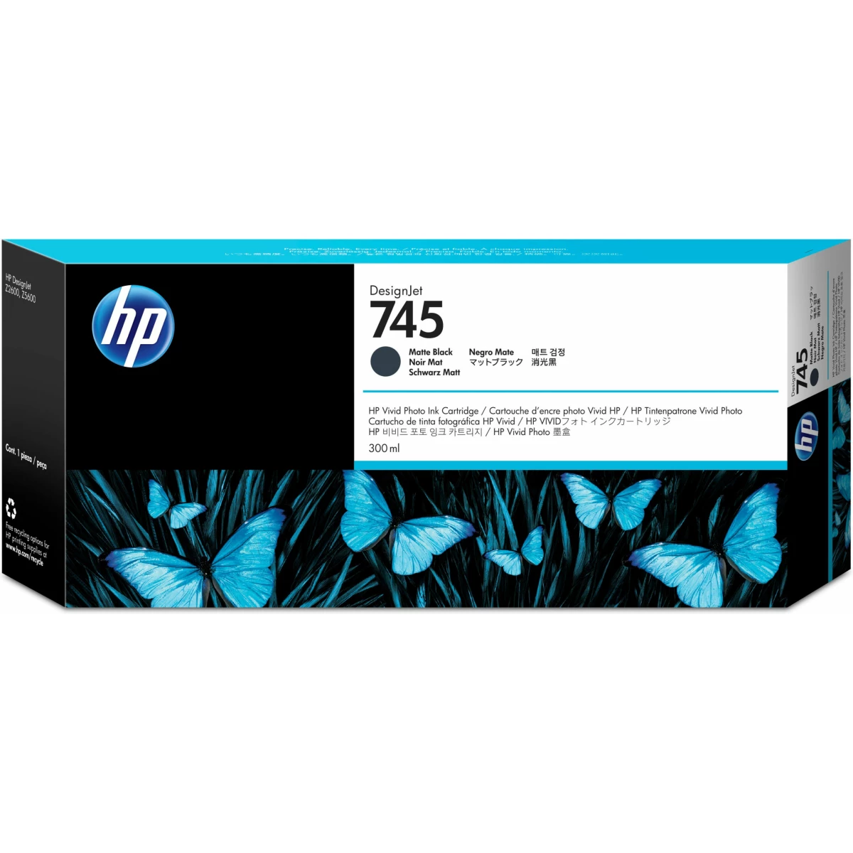 Thumbnail-HP 745 300-ml DesignJet Matte Black Ink Cartridge