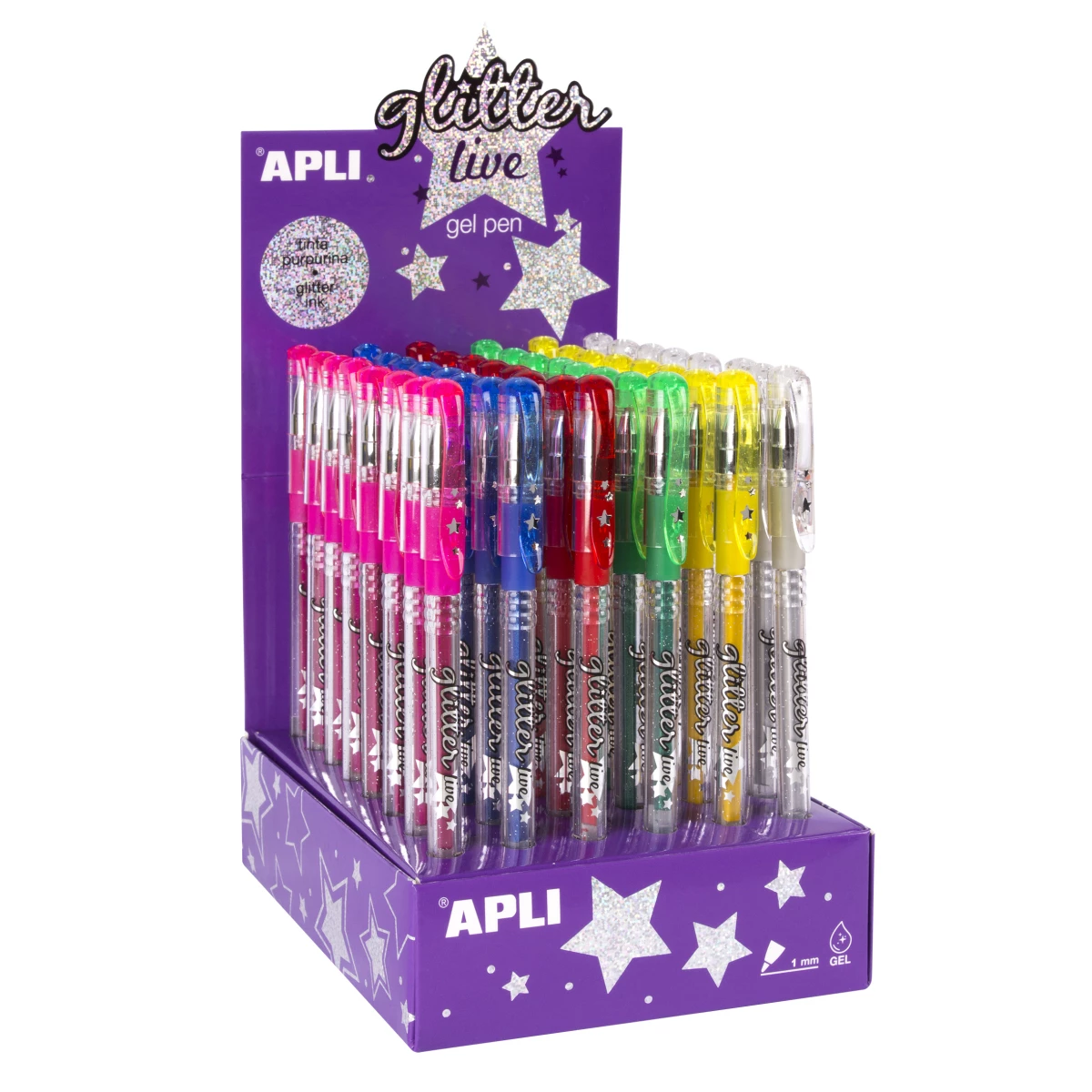 Thumbnail-Apli Gel Pen Glitter Live – 48 Canetas de Tinta Gel com Glitter – Resistente, Secagem Rápida e Longa Duração – Espessura de Escrita de 1mm