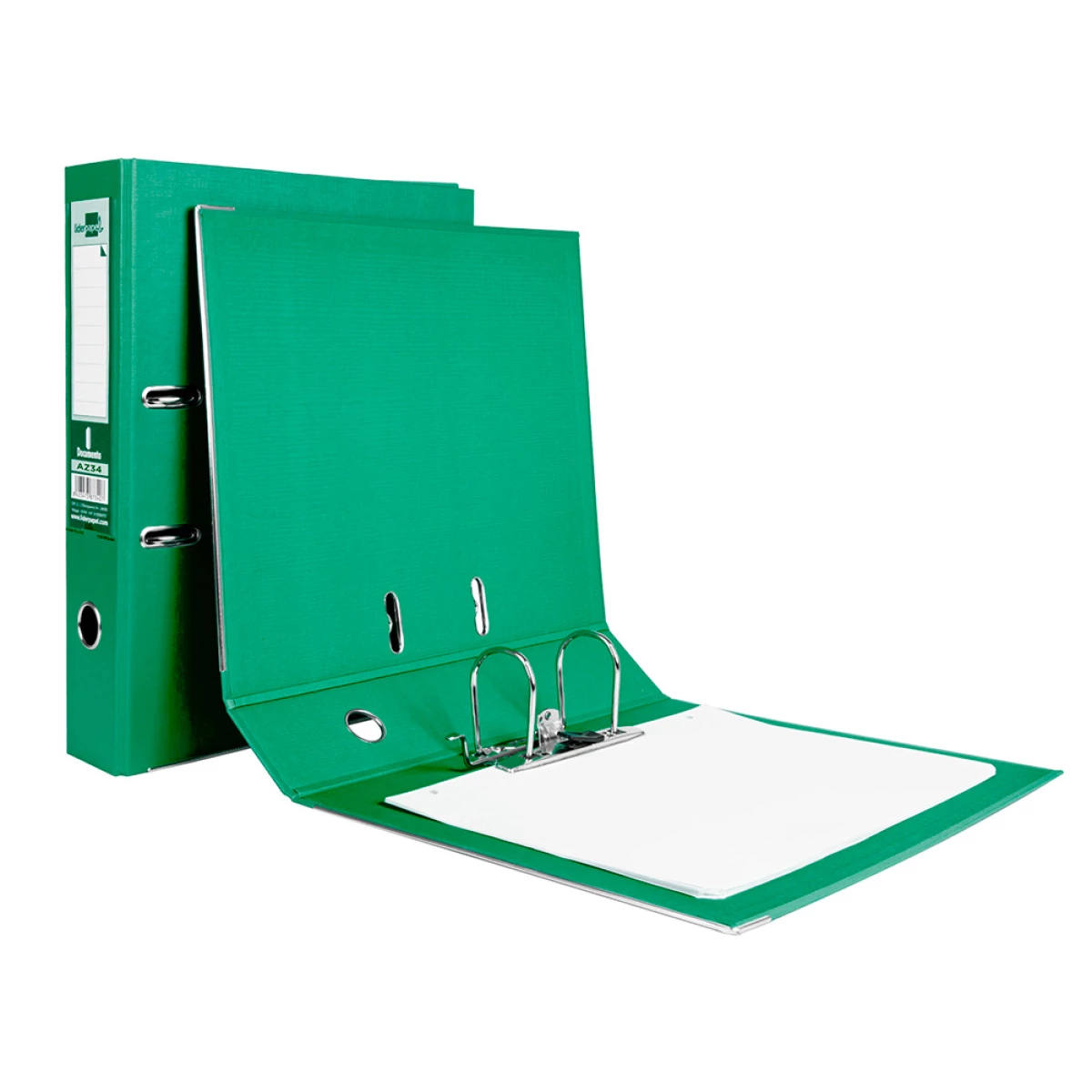 Galery – Pasta de arquivo de alavanca liderpapel documenta pvc folio lombada 75 mm verde0