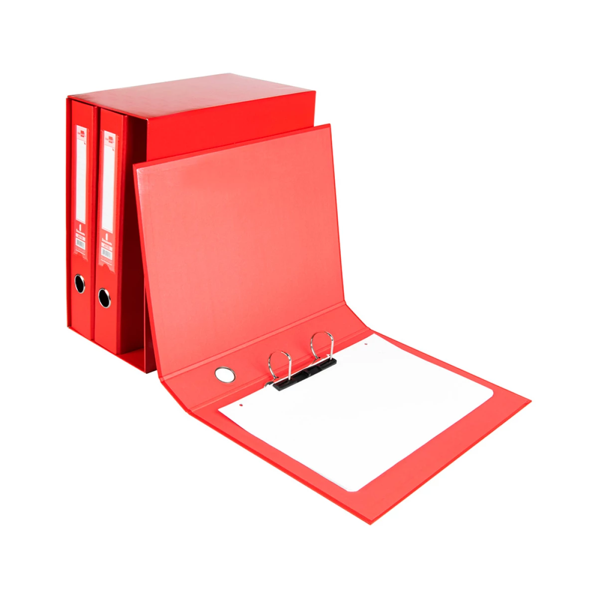 Galery – Modulo de 3 pastas de arquivo liderpapel 2 aneis folio lombada 60 mm vermelho0