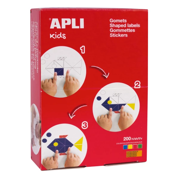 Thumbnail-Adesivo Permanente Apli Gomets Estrella – 12mm, 16mm e 20mm – 7000 Gomets por Caixa – Ideal para Escolas e Oficinas Infantis