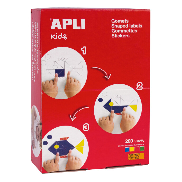 Thumbnail-Adesivo Permanente Apli Gomets Estrella – 12mm, 16mm e 20mm – 7000 Gomets por Caixa – Ideal para Escolas e Oficinas Infantis