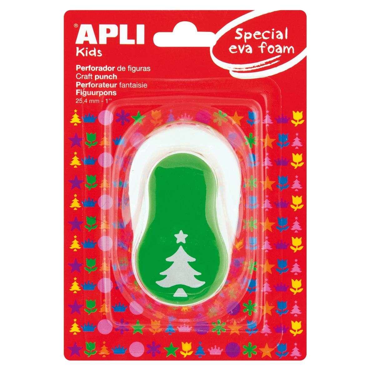 Thumbnail-Árvore de Natal Appli Perforadora – Figura 25,4mm – Fura papel, papelão, cartolina e borracha Eva até 2mm – Depósito de lixo – Dupla utilização para decoração – Cor Verde