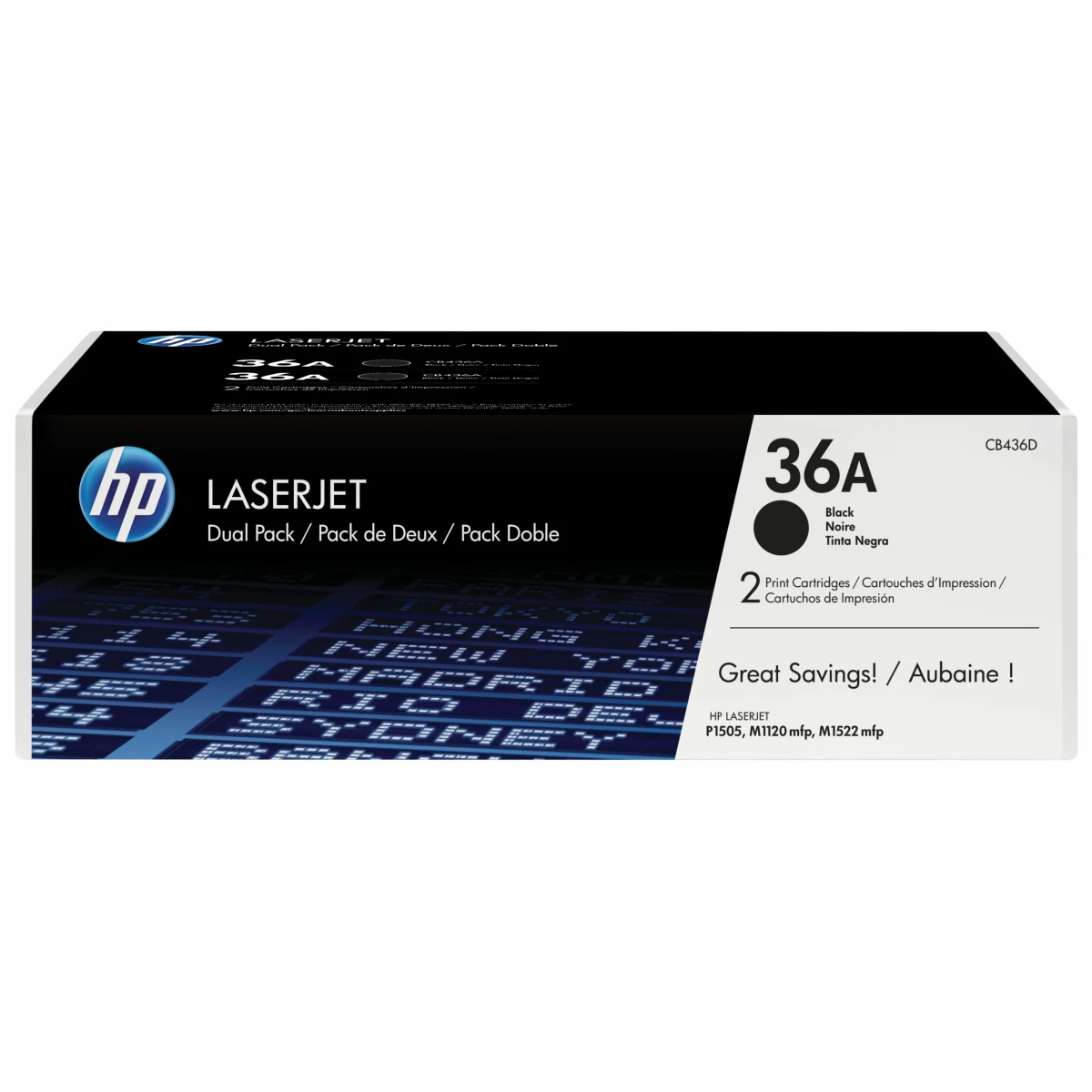 Thumbnail-HP Conjunto Duplo de Toner LaserJet Original 36A Preto