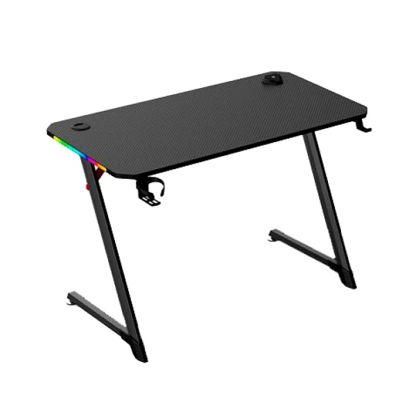 Thumbnail-Muvip Gaming Table PRO1700 com laminado de fibra de carbono – luz RGB – porta-copos e gancho para fone de ouvido