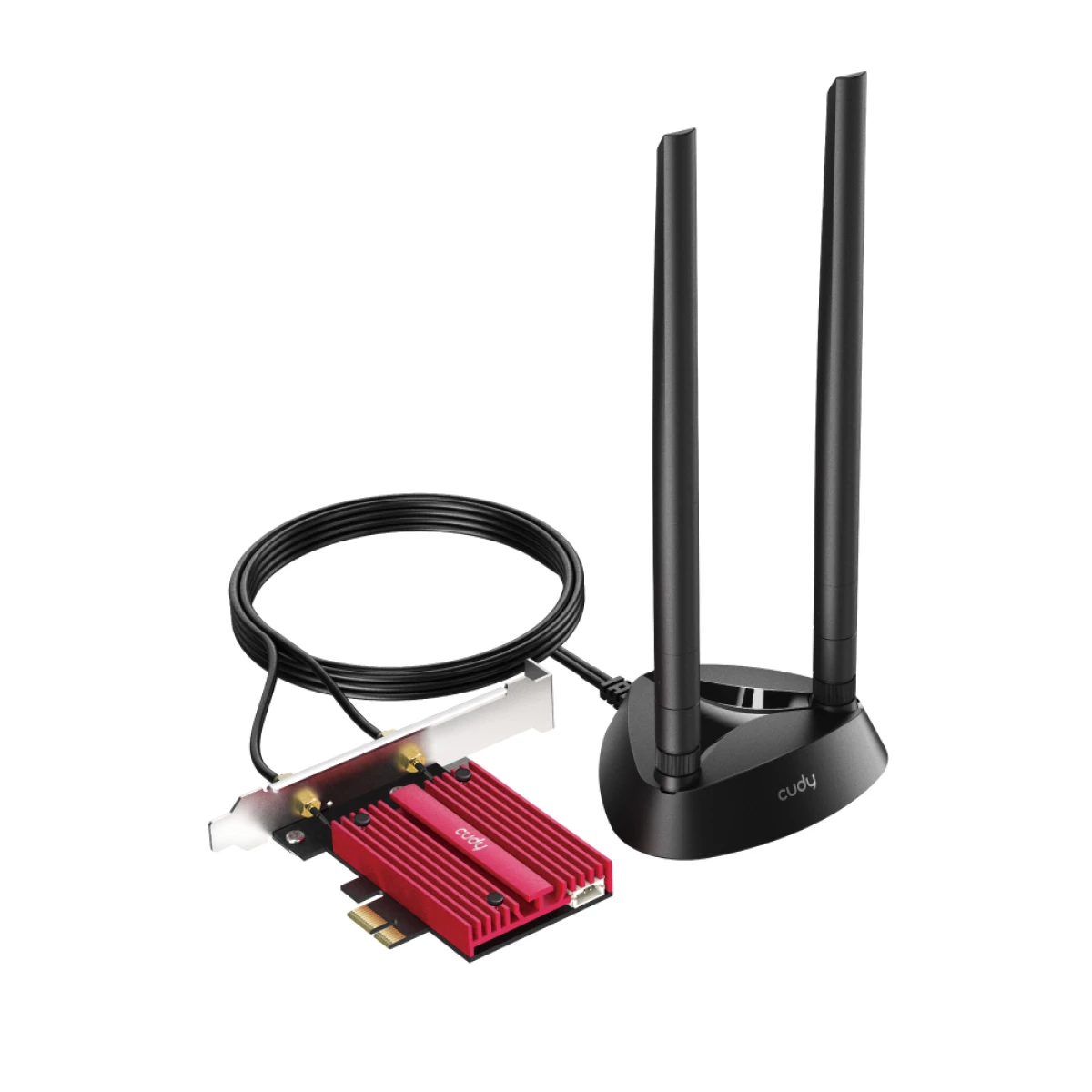 Thumbnail-Adaptador de Rede Cudy WE4000 PCI-e AX5400 WiFi 6 Tri-Band – Bluetooth 5.2 – 2 Antenas Externas