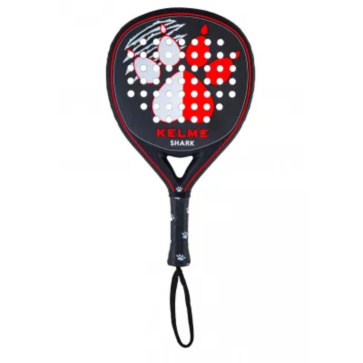 Thumbnail-Kelme Shark Padel Paddle – Forma mista – Estrutura 100% carbono – Face 100% fibra de carbono – Xtra Soft Eva Core