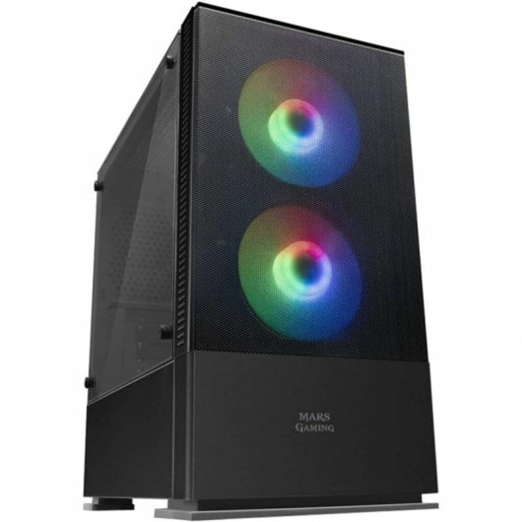 Thumbnail-Mars Gaming MCZ Caja Minitorre Micro ATX, Mini-ITX – Painel lateral em acrílico – Iluminação RGB – HDD tamanho 2,5″, 3,5″ – USB-A 3.0, USB-A 2.0 e áudio – 2 ventoinhas de 120 mm incluídas