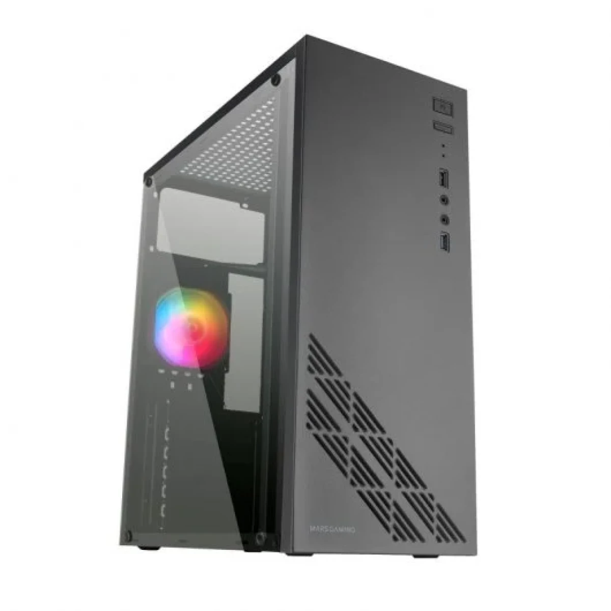 Thumbnail-MARS GAMING MC100 ATX CASE, 1X FRGB FAN, WINDOW, FULL METAL, USB 3.0, BLACK