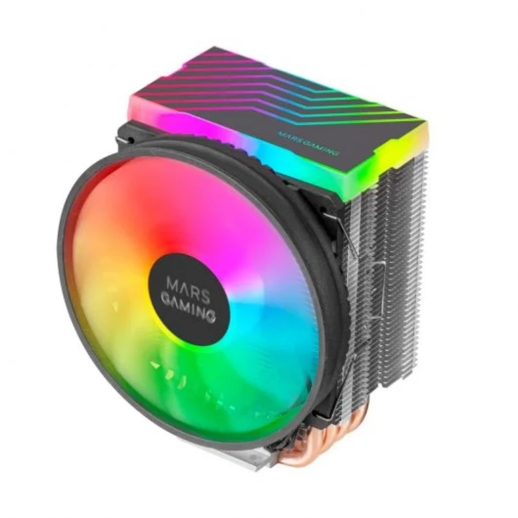 Thumbnail-MARS GAMING MCPU44 CPU COOLER, DUAL ARGB, SILENT PWM FAN, 4X