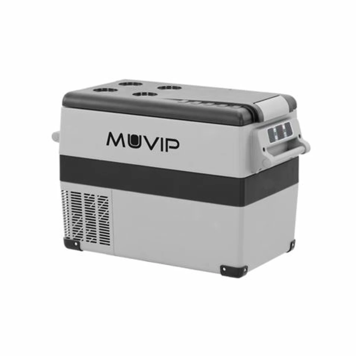 Thumbnail-Muvip Portátil Compressor Frigorífico 45L – Luz Interior LED – Protecção da Bateria do Veículo – Temperatura -20º/+20º – Ligação 12/24/220V – Consumo 55W – Compressor Silencioso – Cor Cinzento